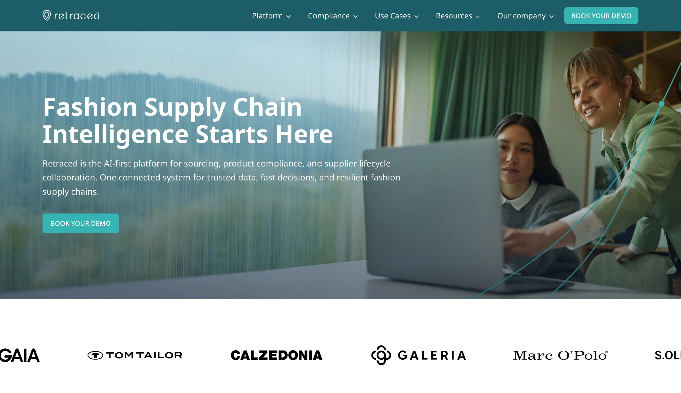 Retraced landing page